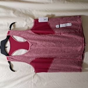 NWT Womens Xersion Brand Tank Top Sz XL Breathable Tech. Quick Dry Cherry color